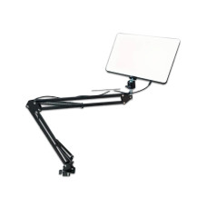 Geniric USB-Powered Adjustable LED Desk Lamp for Photography and Live Streaming with Stainless Steel Stand, Dimmable Video Conference Lighting with Variable Color Temperature (3000K-6500K), Flexible Arm, Clamps for Jewelry Shoot & Food Capture